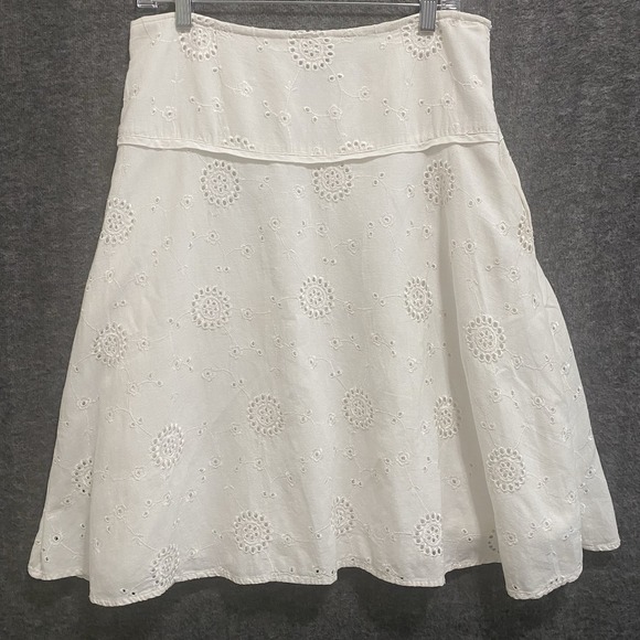 Carole Little White Eyelet Midi Skirt - Picture 1 of 9